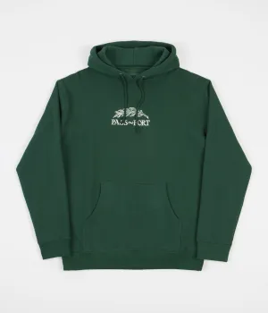 Pass Port Quill Embroidery Hoodie - Forest Green