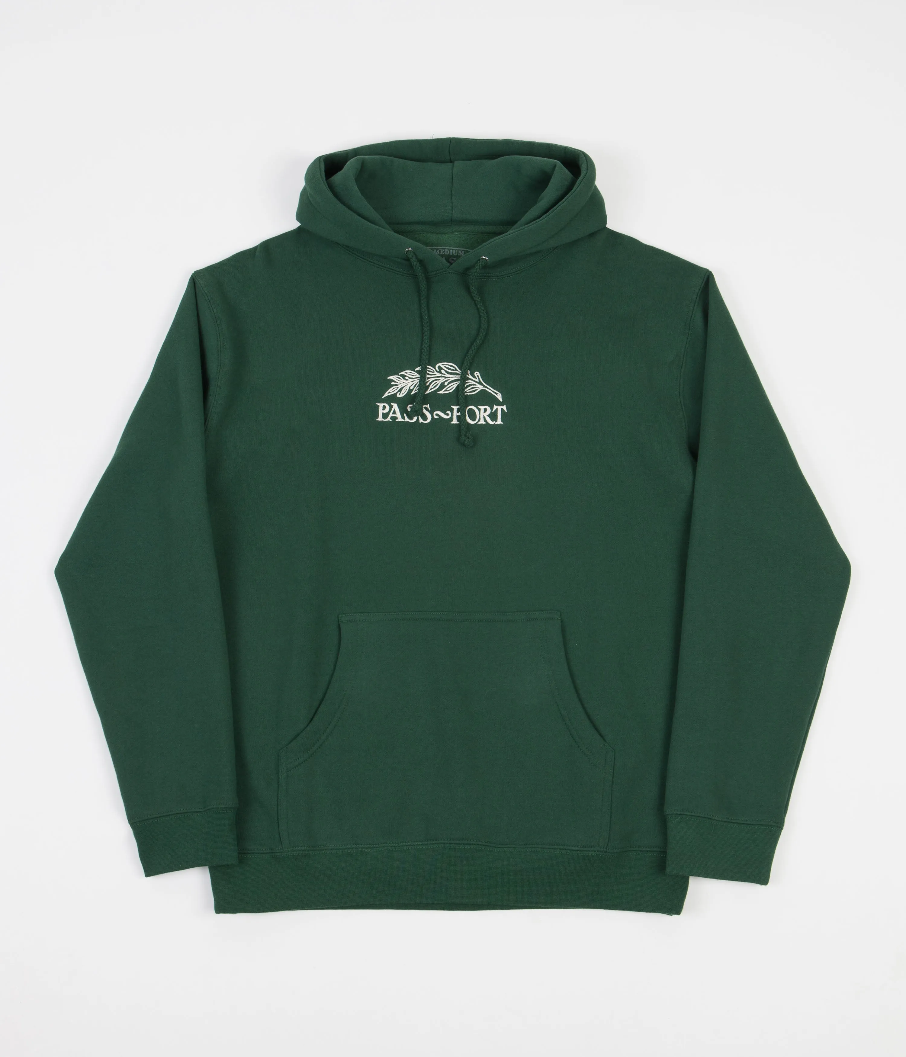 Pass Port Quill Embroidery Hoodie - Forest Green