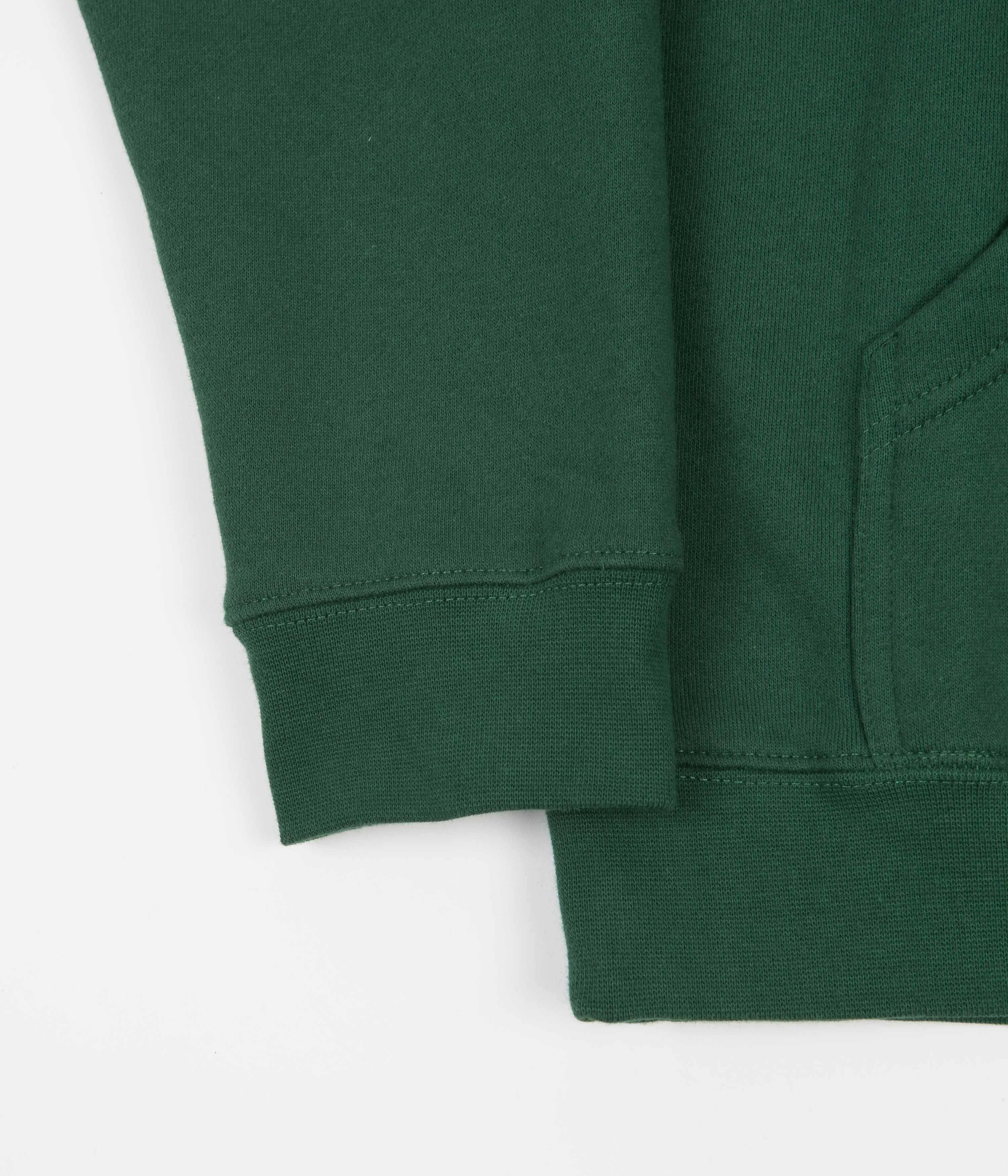 Pass Port Quill Embroidery Hoodie - Forest Green
