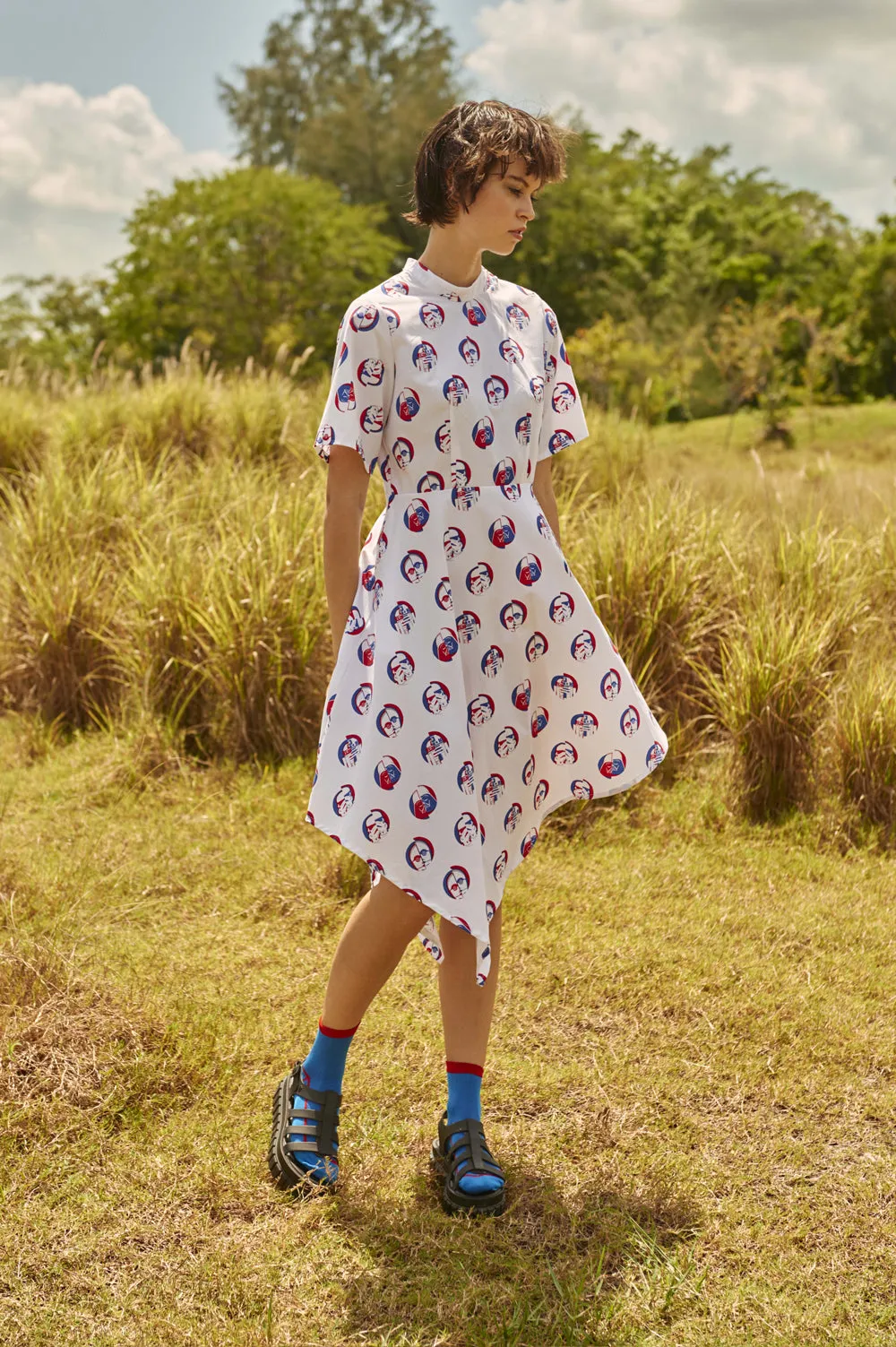 Polka Shirt Dress