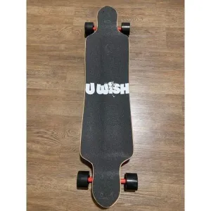 Rim Ryderz Black Santa UWish Skateboard Long Board with Rims