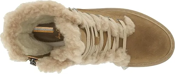 Sam Edelman Kyler Washed Taupe Lace Up Rounded Toe Chunky Sole Ankle Boots