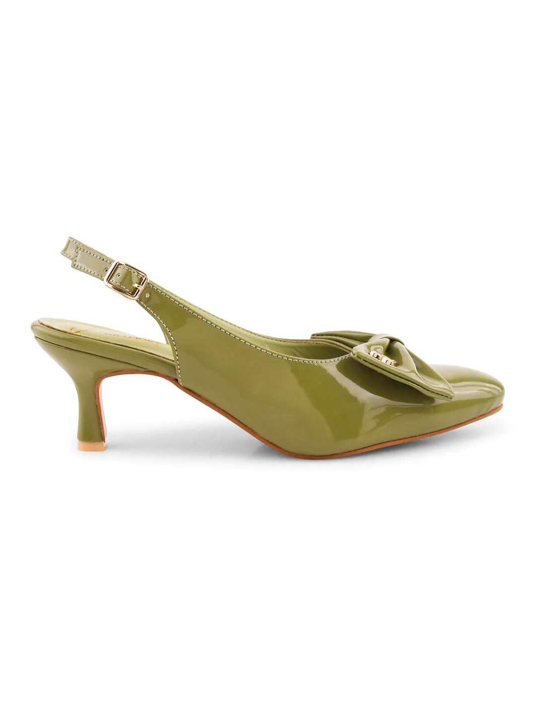 Slingback Bellie Heels With Bows