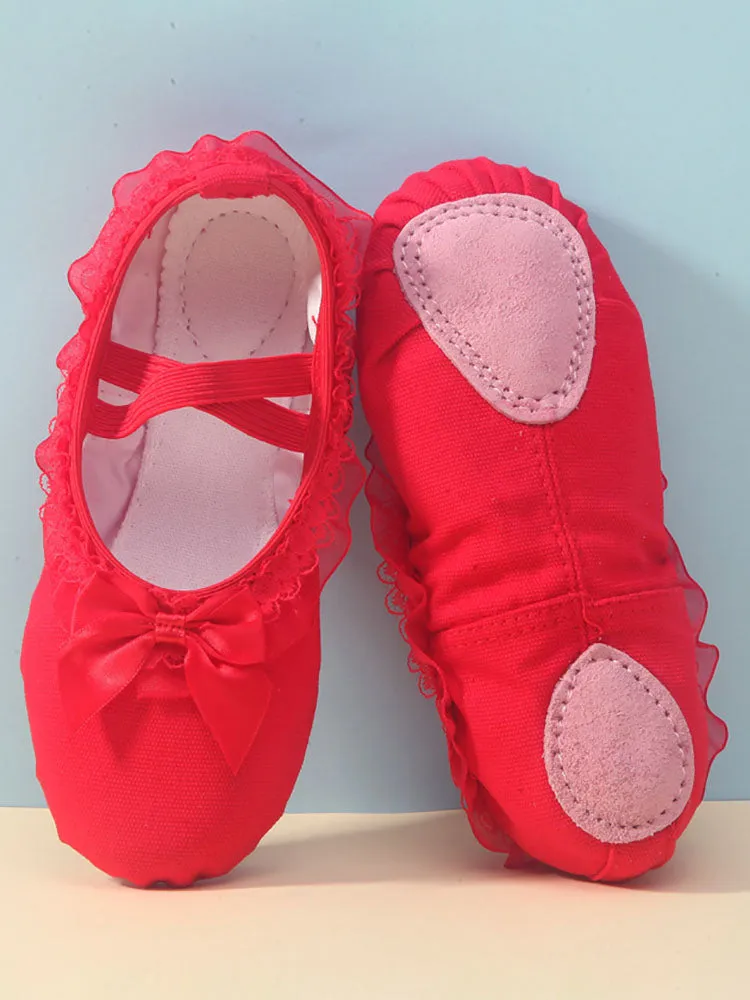 Soft Sole Lace Ballet Shoes Practice Cat Claw Shoes