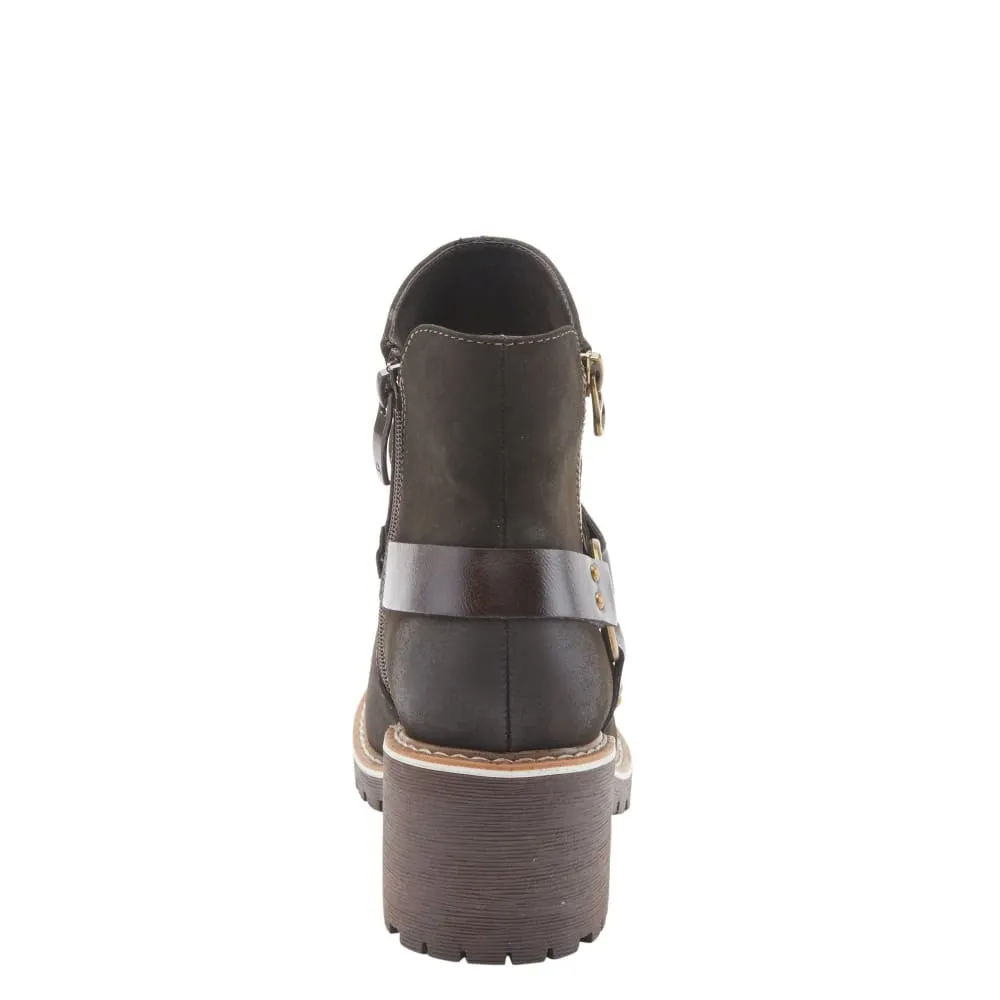 Spring Step Shoes Patrizia Firewood Women's Leather O Ring Harness Boots