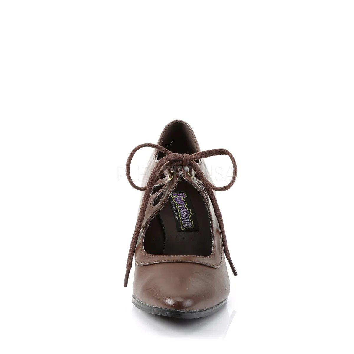 Victorian Style Brown Kitten Heels